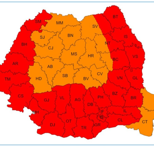 Cod roșu în zilele de sâmbătă și duminică în județul Ialomița după cod portocaliu vineri