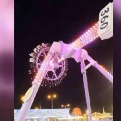 VIDEO Momentul în care un carusel se rupe în două, într-un parc de distracții din Arabia Saudită. 23 de oameni au fost răniți